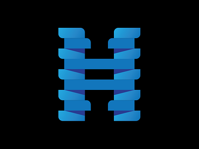 Highline Product Logo blocks blue gradient highline logo new york nyc park train tracks