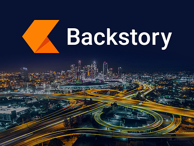 Backstory Logo arrow backstory book brand chronicle cyber security logo orange story