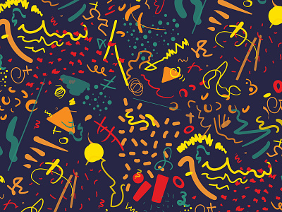 Scatter in the Fall autumn colorful doodle fall illustrator pattern pattern a day pattern design surface pattern