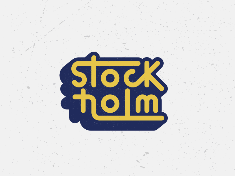 Stockholm Wordmark animation gif illustrator lettering logo design process stockholm sweden typography word art