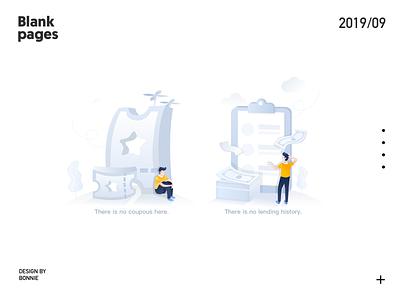 Blank pages app blank page design financial illustration ui 设计