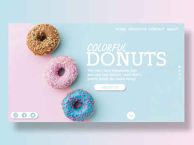 Colorful donuts landing page!