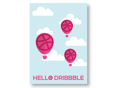 Hello Dribbble! design hellodribbble illustration illustrator cc poster poster design vector