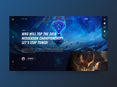 GAME interface web design