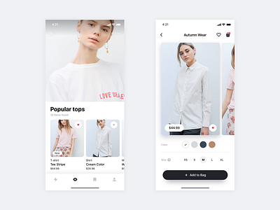 Electricity dress simple but elegant app clothing design ui white