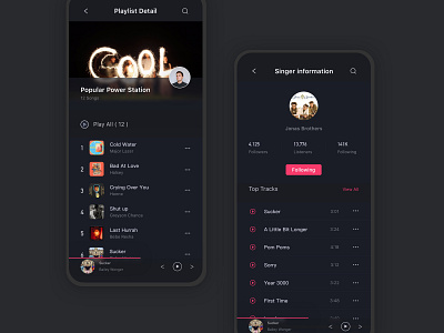 Music Playlist black black white black and blue black and gold colorful colorful app colorful art cool cool colors cool design cool flyer cool flyer template design music music app music app ui music playlist ui ux 设计