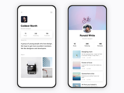 Personal information colorful design style information information architecture information design personal personal brand personal information simple simple clean interface simple design ui ux 商标 图标 白色 设计 重新设计