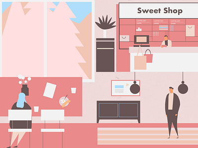 Dessert shop illustration