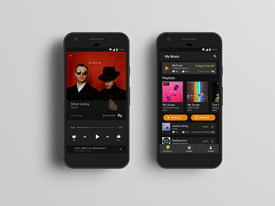 Musik Store Mobile App android concept dark theme dark ui figma mobile app product design ui