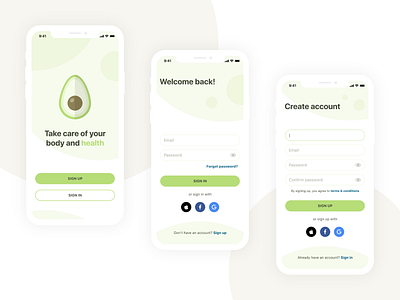 DailyUI 001 - Sign Up app daily ui design flat health ios ios app design ui user interface userinterface