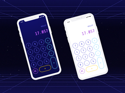 DailyUI 004 - Calculator 80s 80s style app calculator daily ui dailyui dailyui004 dailyuichallenge design ios ios app design ui user interface userinterface