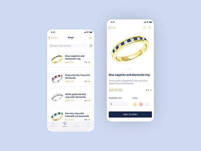 DailyUi 012 - E-Commerce Shop (Single Item) adobe xd app app design clean ui daily ui dailyui dailyuichallenge design ecommerce ecommerce app ios ios app design jewelry jewelry shop jewelry store ui ui design uidesign user interface userinterface