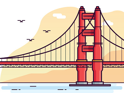 Golden Gate Bridge illustration