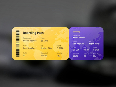 Boarding Pass boarding pass bold colorful design design gradient gradient design minimal
