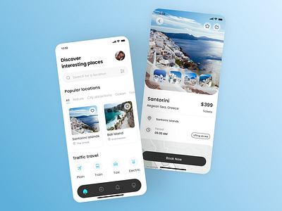 Travel app design