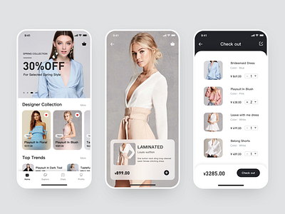Shopping app clothing design icon shopping ui