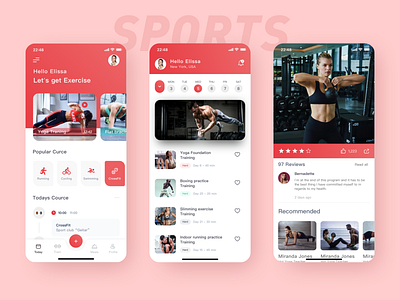 Sports app app design icon sports ui