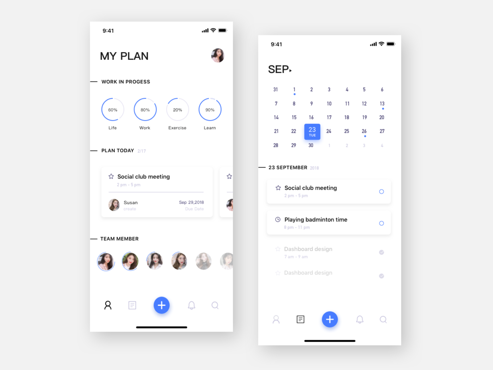 Calendar Application by Dongdi Chen on Dribbble