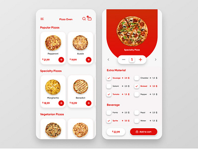 Pizza Order App app app design clean design figma minimal minimalist mobile app mobile design order pizza project ui design user interface design ux uı