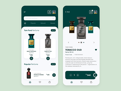 Perfume Product App app app design application design minimal mobile app perfume product project ui user interface design ux uı uıux