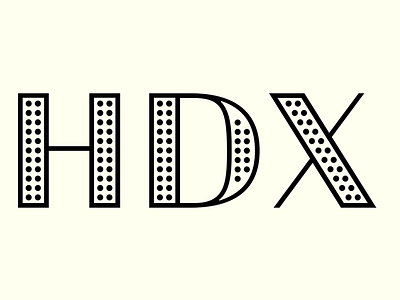 HDX display dotted type uppercase