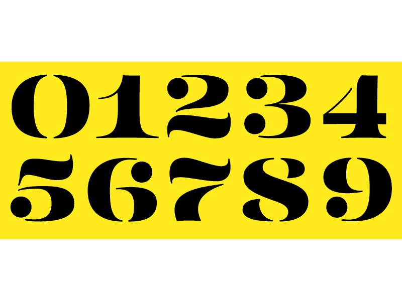 Grunt numbers geometry numerals shapes stencil testing