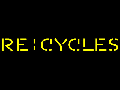 Re:Cycles cycles geometry lettering logo stencil