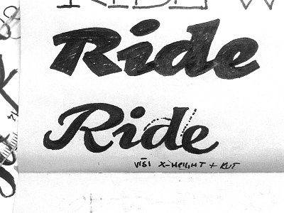 Ride lettering ridewithstyle script styles