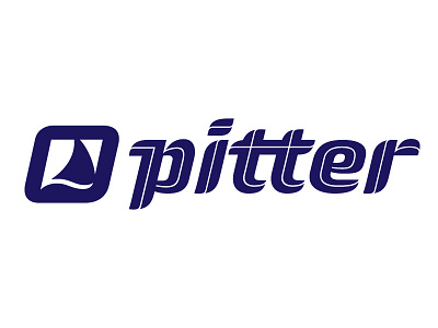 Pitter bold branding cruise custom inline lettering logo sailing sea type yacht