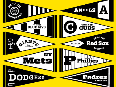 MLB Pennant flags