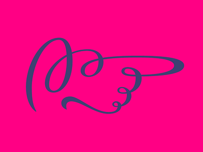 Manicule calligraphy design dynamic hand manicule pointing type