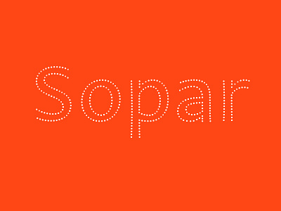 Sopar brand branding digital dot fashion font identity lettering logo type typography