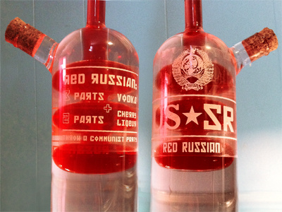 US*SR Red Russian alcochol branding cocktail cold war packaging russian soviet vodka