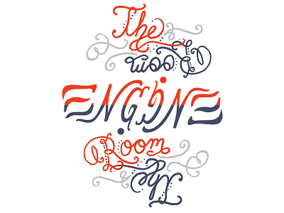 The Engine Room anagram lettering script type typography