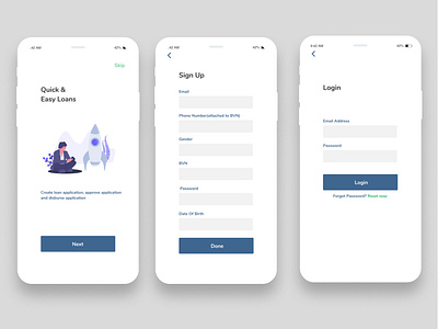 Splash Screen, Signup and Login app branding design product design ui ux
