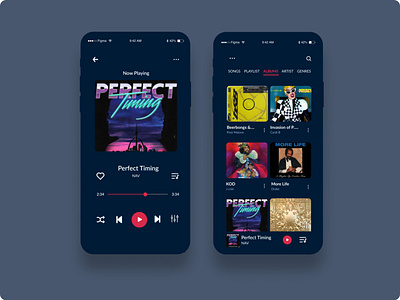 Music Player Application app branding design product design ui ux