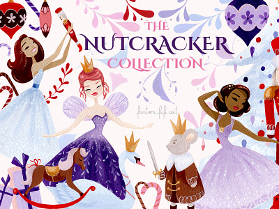 Nutcracker clip art collection clip art creative market fine art hand painted illustration