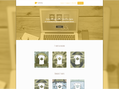 Canary - Site canary design logo shop shopping t shirt ui ux web webdesign work yellow