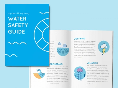 Nippers Water Safety Guide booklets icon artwork illustration layout design magazine