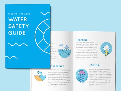 Nippers Water Safety Guide booklets icon artwork illustration layout design magazine