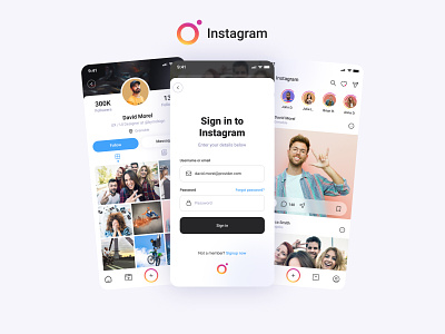 Instagram Redesign app app design branding design graphic design instagram logo mobile mobile design redesign social social media ui ui design ux