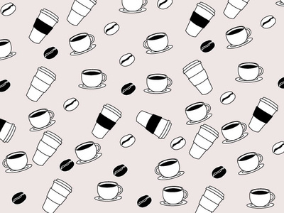 Coffee pattern design illustration illustrator art patterns vector