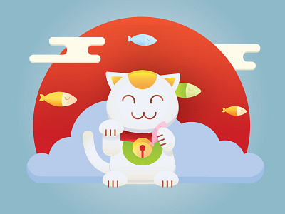 Lucky cat. animation app branding design icon illustration illustrator art lettering logo minimal patterns song twentyonepilots type typography ui ux vector web website