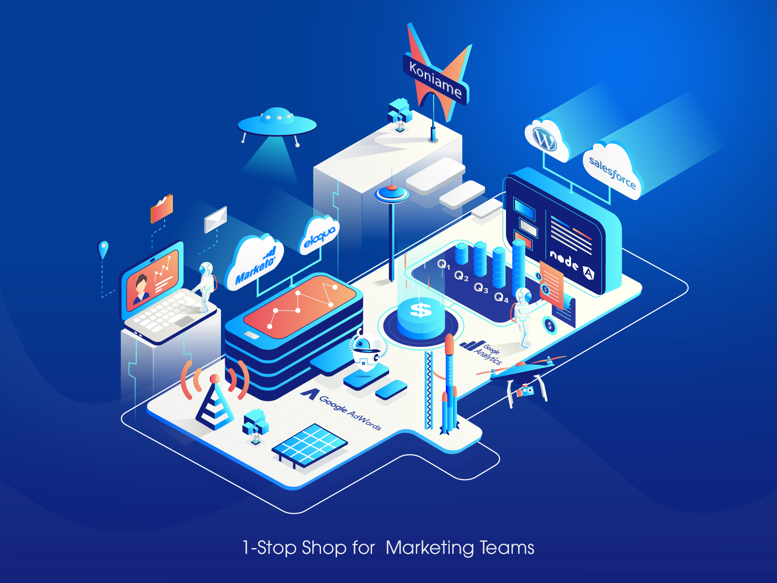 Team Universe of Marketing services by Kien Tran on Dribbble