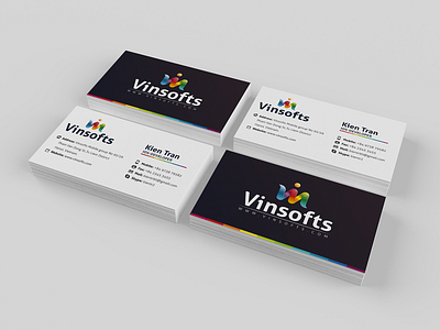 Branding for the company Vinsofts software logo vinsofts