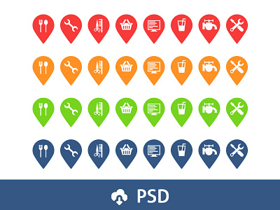 Free Pin-icons icons location map pin pins