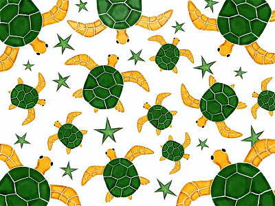 Sea Turtle wildlife, say no to plastic. applepencil illustration pattern seaturtle wildlife