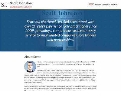 Scott Johnston Chartered Certified Accountant branding html5 php ui web design web development