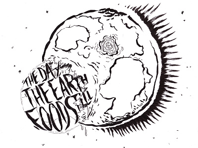 The day the earth food still blackwhite contest ink planet