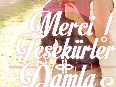 Teşekürler {final} card greeting manual font turkey typography wedding